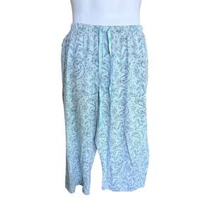 Womens Croft & Barrow Floral Print Intimates Cropped Pajama Pants Bottoms - XXL